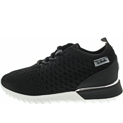 La Strada Sneaker in black knitted