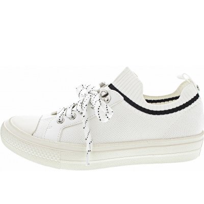 La Strada Slipper in white knitted La Strada Slipper in white knitted