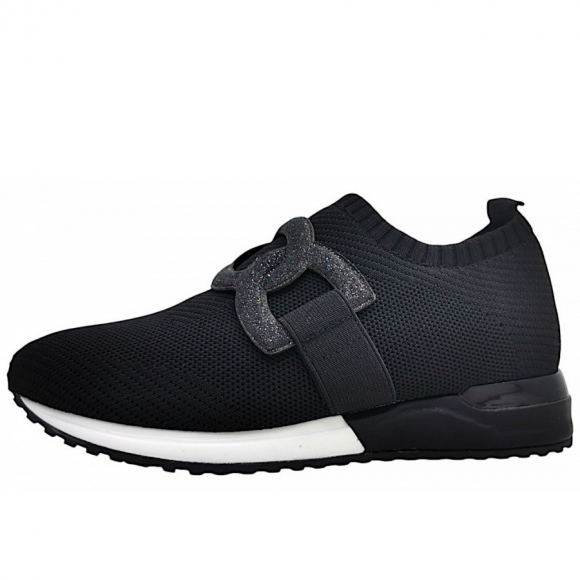 La Strada Slipper in black 4501