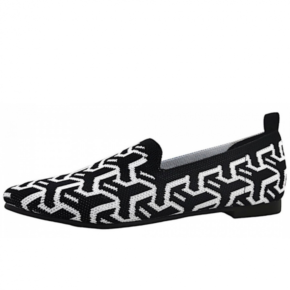 La Strada Slipper in black/ white