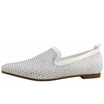 La Strada Slipper in white/stone 4504