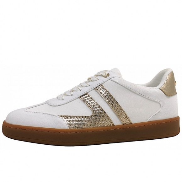 La Strada sportlicher Schnürer in White/Gold Mico