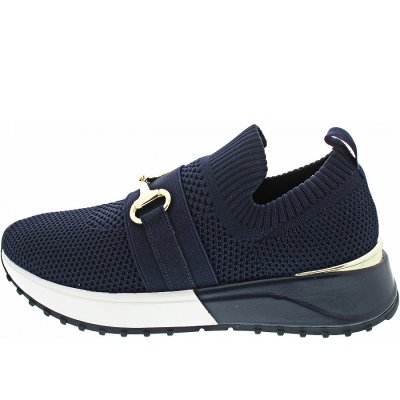 La Strada Slipper in blue knitted