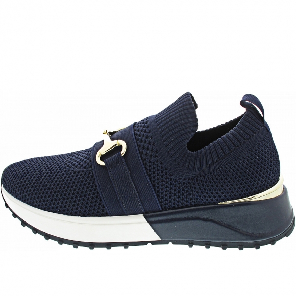 La Strada Slipper in blue knitted