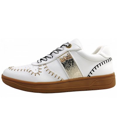 La Strada sportlicher Schnürer in white/gold 1043