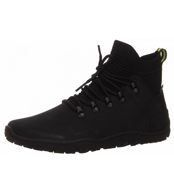 Lackner barfußschuh unisex Schnürer in schwarz