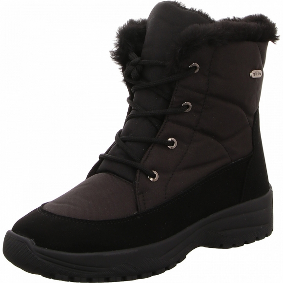 Lackner mit spikes Stiefel in schwarz