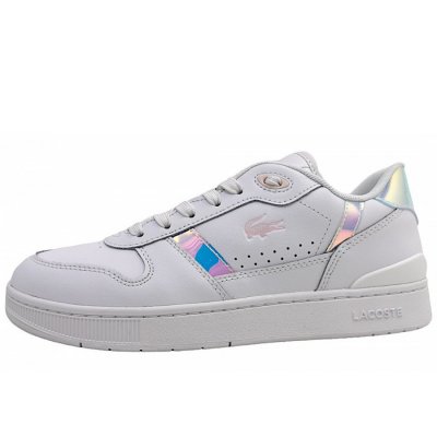 Lacoste T-Clip Set Sneak Holog. D sportlicher Schnürer in 1Y9- White/LT Pink