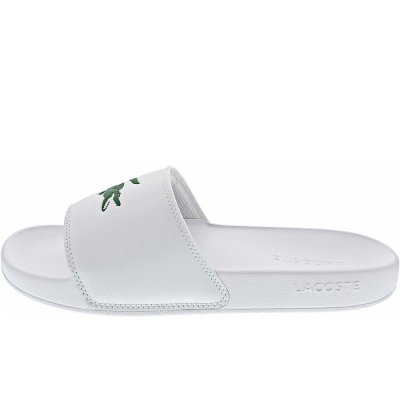 Lacoste Serve Slide 0.0 Pantolette in wht-grn Lacoste Serve Slide 0.0 Pantolette in wht-grn