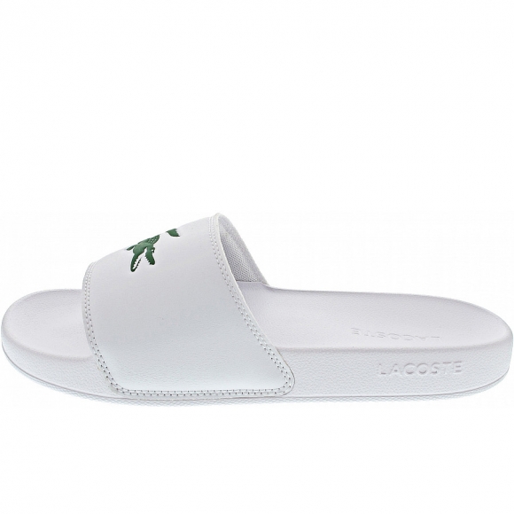 Lacoste Serve Slide 0.0 Pantolette in wht-grn