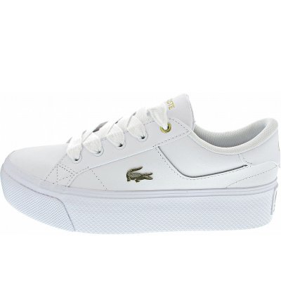Lacoste Ziane Platform Logo Leath Sneaker low in wht-gld Lacoste Ziane Platform Logo Leath Sneaker low in wht-gld