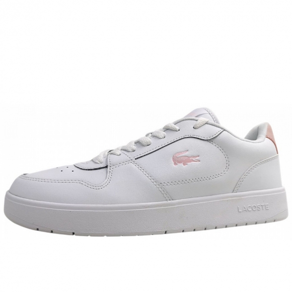 Lacoste Court Ace sportlicher Schnürer in White/Lt. Pink 1Y9