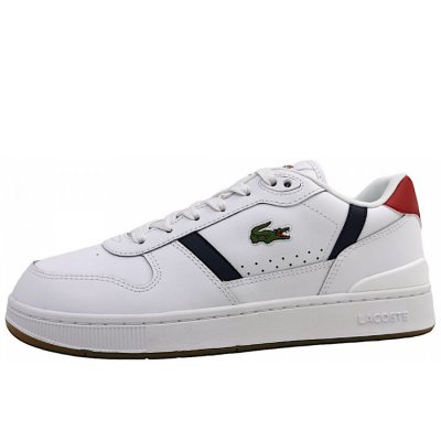 Lacoste Clip Set Sneaker Schnürer in 407- White/Navy/Red