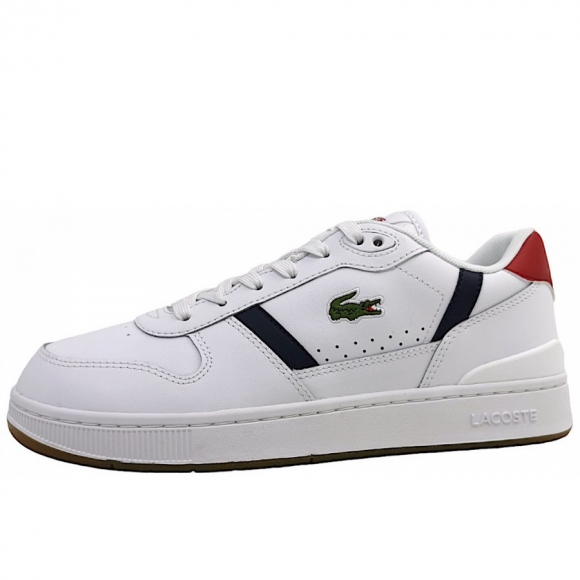Lacoste Clip Set Sneaker Schnürer in 407- White/Navy/Red