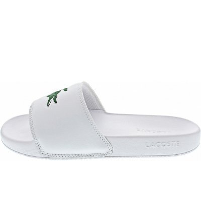 Lacoste Serve Slide 0.0 Pantolette in wht-grn Lacoste Serve Slide 0.0 Pantolette in wht-grn