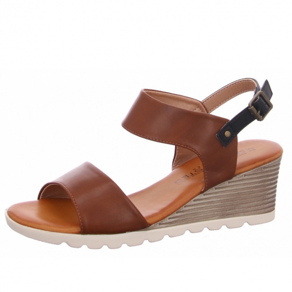 Laufsteg München Sandalette in antik brown
