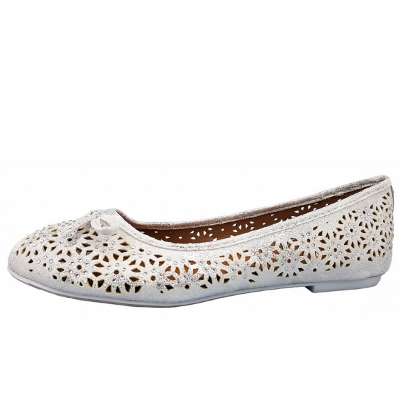 Laufsteg München Ballerina in gunmetal (silver)