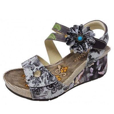 Laura Vita Laura Vita Sandalette in perle grau Laura Vita Laura Vita Sandalette in perle grau