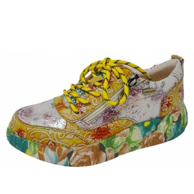 Laura Vita Laura Vita Sneaker in citron gelb multi