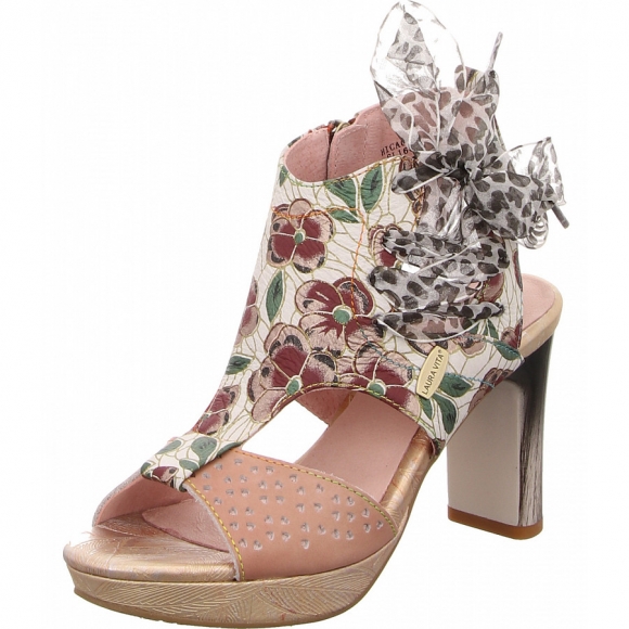 Laura Vita Sandalette in beige kombi.