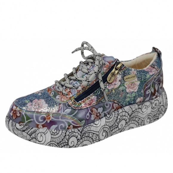 Laura Vita Sneaker in grau grün rose