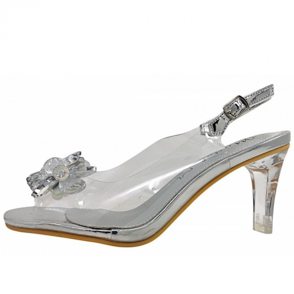 Laura Vita Mira 01 Sandalette in blanc silver