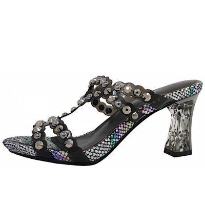 Laura Vita Pantolette in Noir