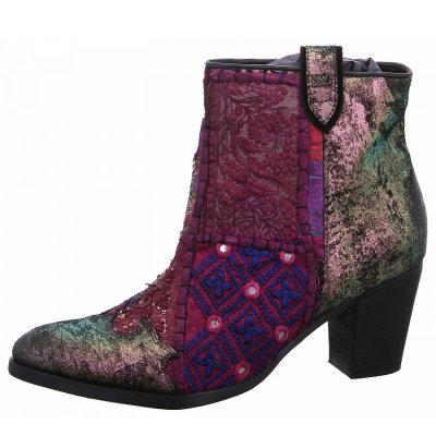 Lazamani Stiefelette in purple disco