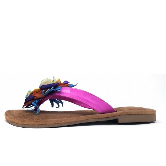 Lazamani Pantolette in fuxia