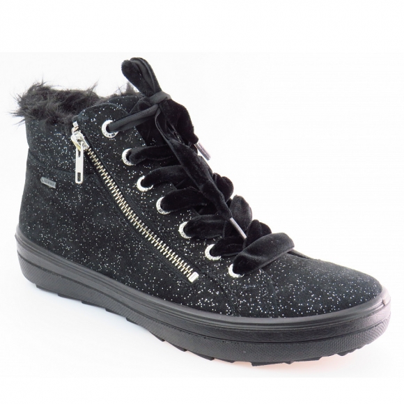 Legero Mira Velour schwarz GTX Sneaker high in SCHWARZ