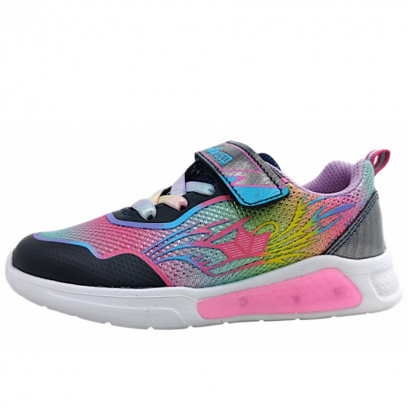 Lico Blinky Girl Klettschuh in pink/türkis/lila