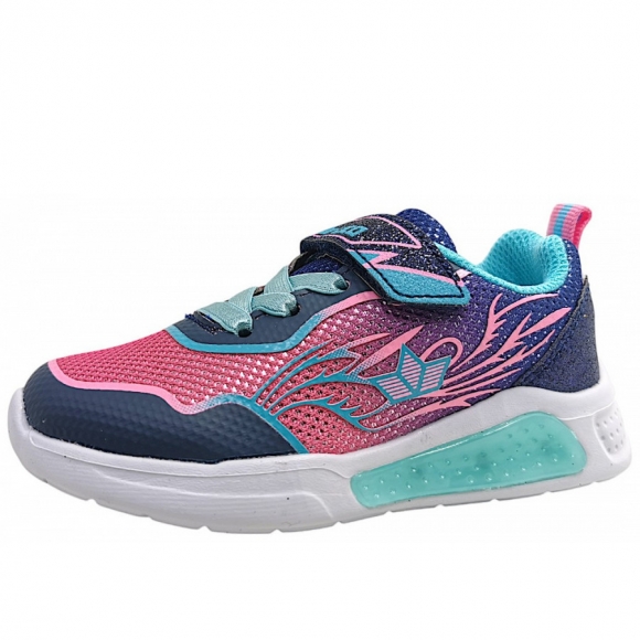 Lico Blinky Girl Klettschuh in pink/marine/türkis 3514