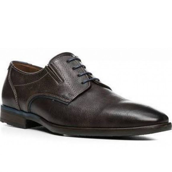 Lloyd Konvent- Suede test.di eleganter Schnürer in Braun-Schwarz