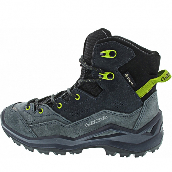 Lowa Wandax GTX Mid Jr Wanderstiefel in dunkelpetrol-limone