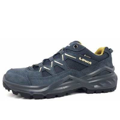 Lowa Sirkos Evo GTX Low Wanderschuh in 9785 Blau Senf