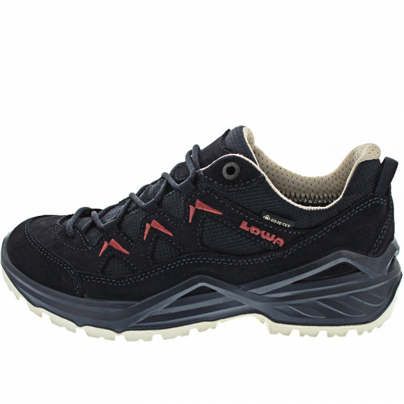 Lowa Sirkos Evo GTX Lo Ws Wanderschuh in navy-rotholz