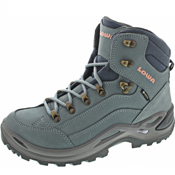 Lowa Renegade GTX Mid Ws Wanderstiefel in eisblau-lachs