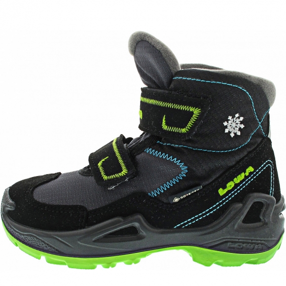 Lowa Milo GTX Mid Klettstiefel in schwarz-türkis