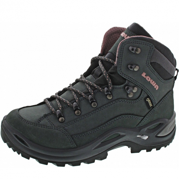 Lowa Renegade GTX Mid Ws Wanderschuh in graphit-rose