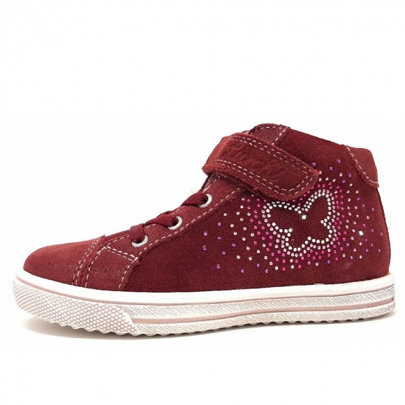 Lurchi Schnürstiefel in 23 dk. red