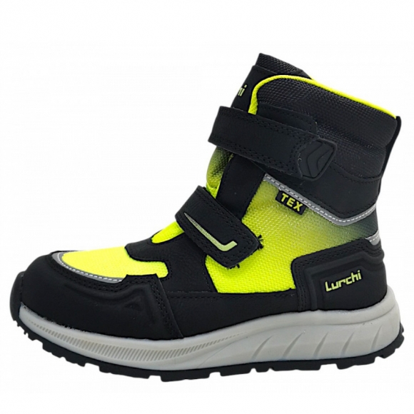 Lurchi Winterstiefel in Black/lime 01917