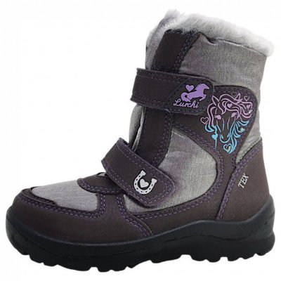 Lurchi Kerlin-Tex S Klettschuh in Aubergine