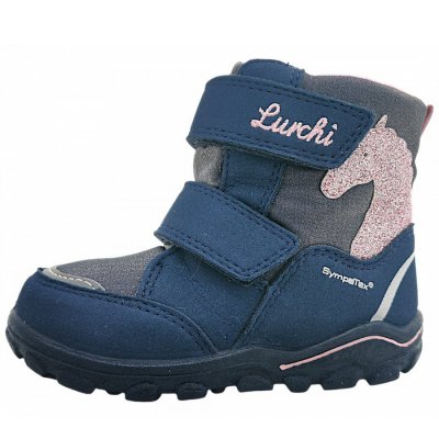 Lurchi Klettschuh in Dk. blau/pink 03365