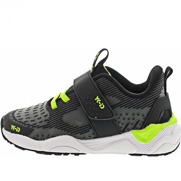 Lurchi LEIF Klettschuh in BLACK GREY GREEN