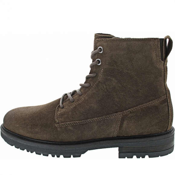 Marc O'Polo Lace Flatheel Bootie Schnürstiefel in dark taupe