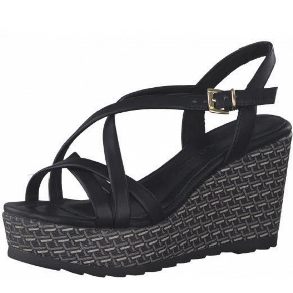 Marco Tozzi sandalette Sandalette in schwarz