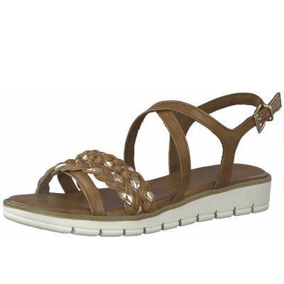 Marco Tozzi Sandale in cognac combi
