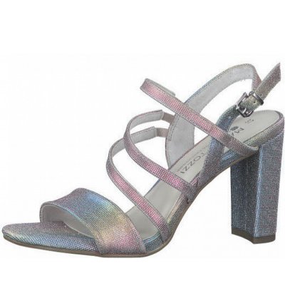 Marco Tozzi sandalette Sandalette in silber kombi.