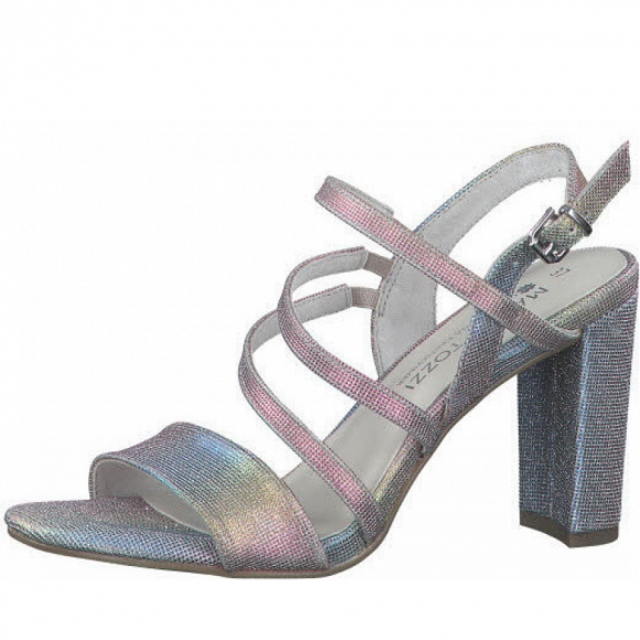 Marco Tozzi sandalette Sandalette in silber kombi.