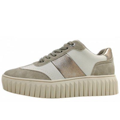 Marco Tozzi sportlicher Schnürer in ivory comb. 436